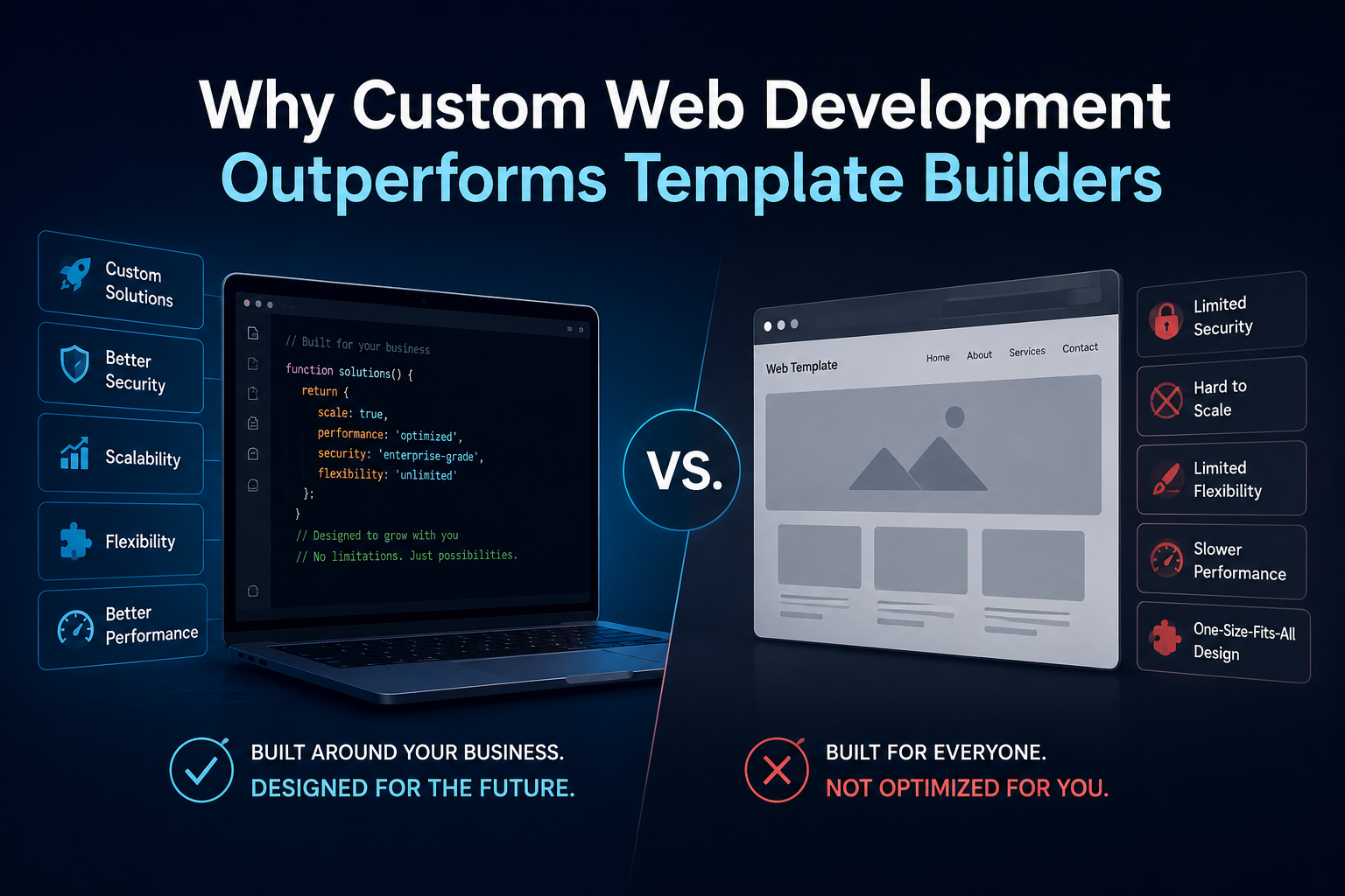 Why Custom Web Development Outperforms Template Builders